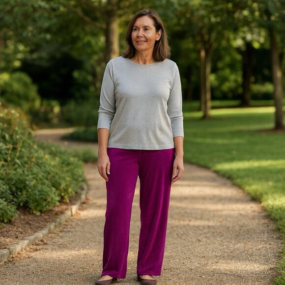 Chico's Pants NWT Size 3 (XL) Travelers Sweet Berry Pull-On Luxe No Tummy - Picture 1 of 6